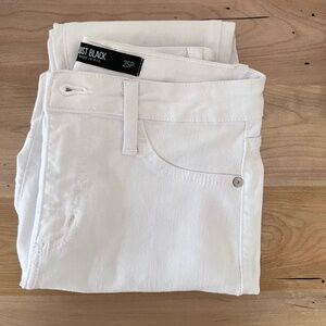 Just Black Denim, bright white mid-rise skinny jeans